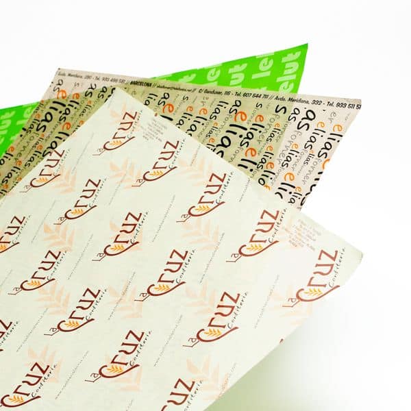 Mousseline 18_20 grs. Impression logo en semi 1 à 2 couleurs